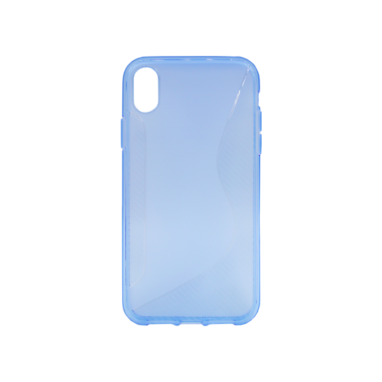 Apple iPhone XR - Gumiran ovitek (TPU) - modro-prosojen CS-Type