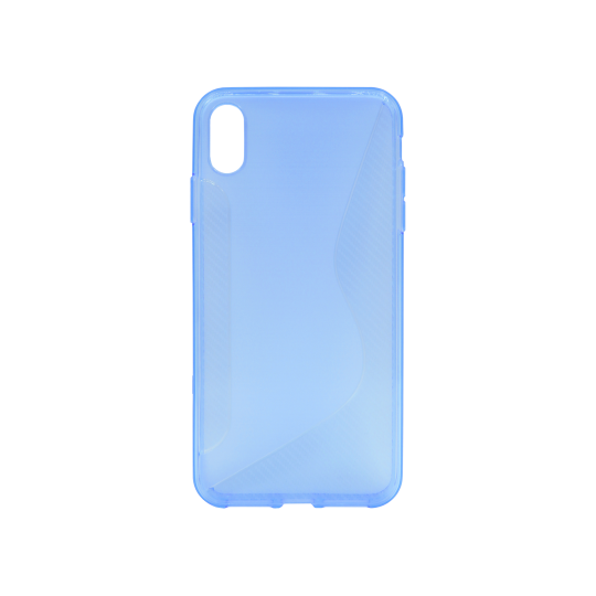 Apple iPhone XS Max - Gumiran ovitek (TPU) - modro-prosojen CS-Type