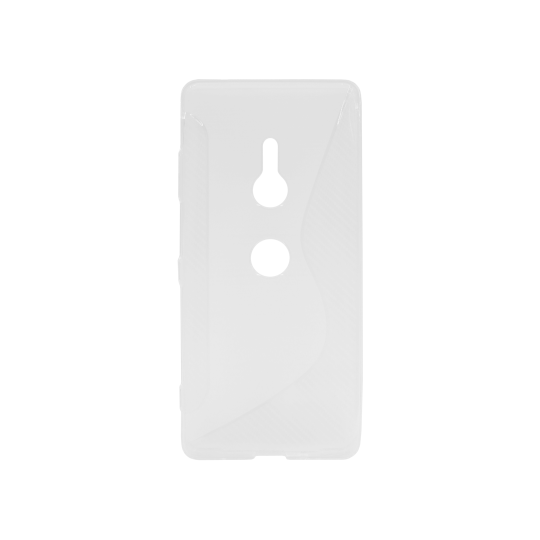 Sonx Xperia XZ3 - Gumiran ovitek (TPU) - belo-prosojen CS-Type