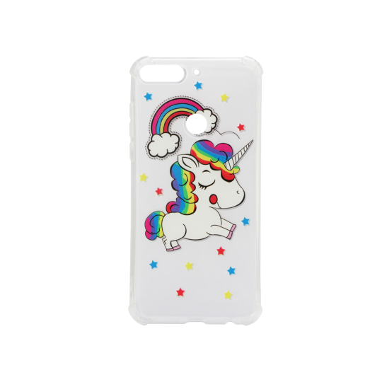 Huawei Y7 Prime (2018) - Gumiran ovitek (TPUP) - Unicorn