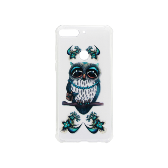 Huawei Y7 Prime (2018) - Gumiran ovitek (TPUP) - Sleepy owl