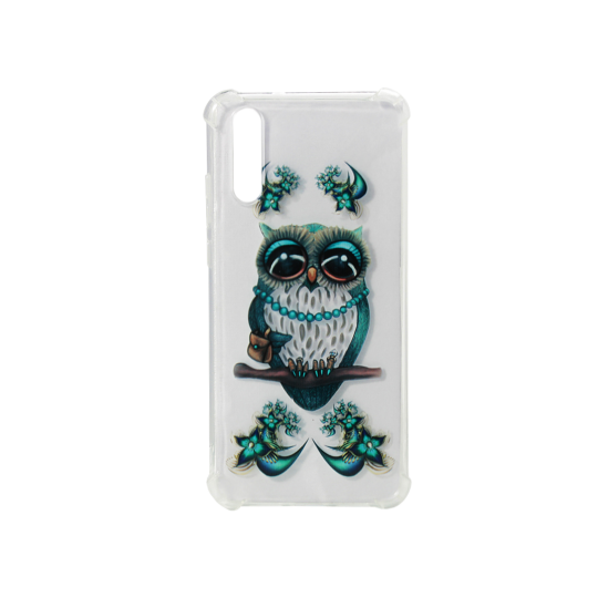 Huawei P20 - Gumiran ovitek (TPUP) - Sleepy owl