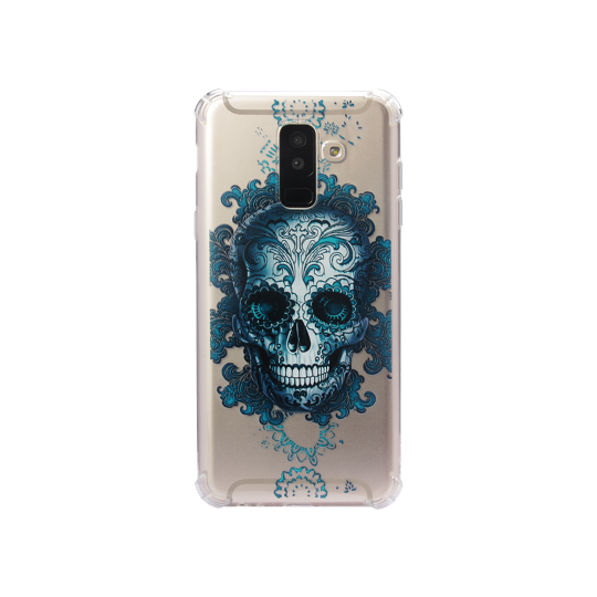 Samsung Galaxy A6+ (2018) - Gumiran ovitek (TPUP) - Skull