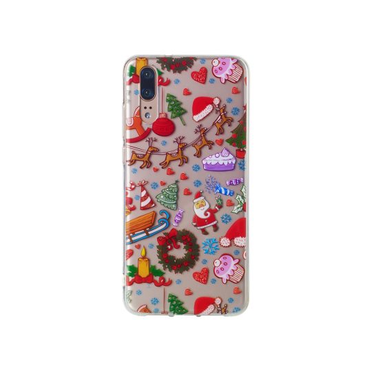 Huawei P20 - Gumiran ovitek (TPUP) - Christmas