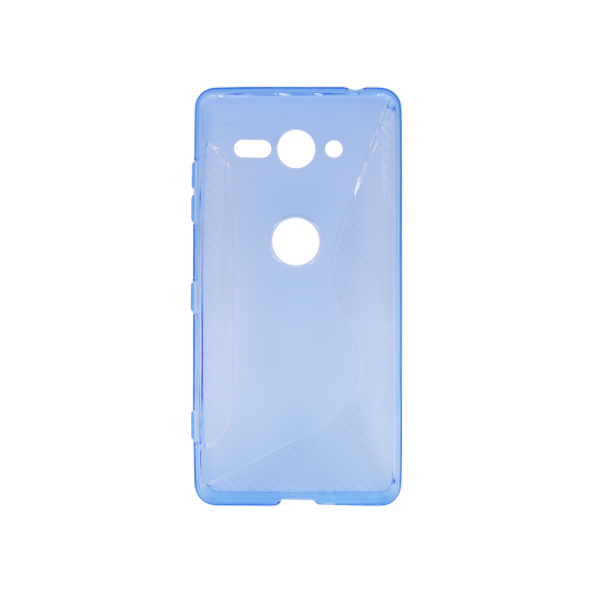 Sony Xperia XZ2 Compact - Gumiran ovitek (TPU) - modro-prosojen CS-Type