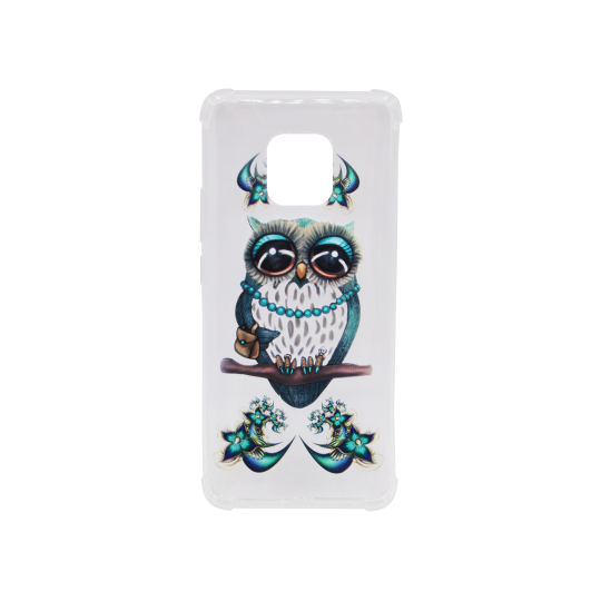 Huawei Mate 20 Pro - Gumiran ovitek (TPUP) - Sleepy owl