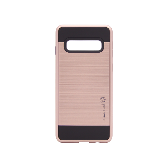 Samsung Galaxy S10 - Gumiran ovitek (ARM-01) - roza-zlat