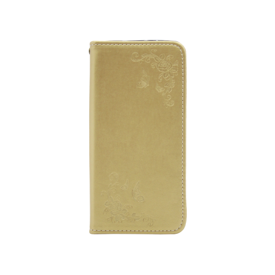 Huawei P30 - Preklopna torbica (WLGO-Butterfly) - zlata