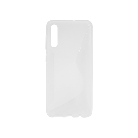 Samsung Galaxy A50/A30s/A50s - Gumiran ovitek (TPU) - belo-prosojen CS-Type