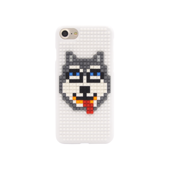 Apple iPhone 7/8/SE (2020)/SE (2022) - Okrasni pokrovček s kockami za sestavljanje (PCL) - Dog
