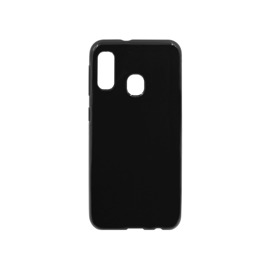Samsung Galaxy A20e - Gumiran ovitek (TPU) - črn svetleč