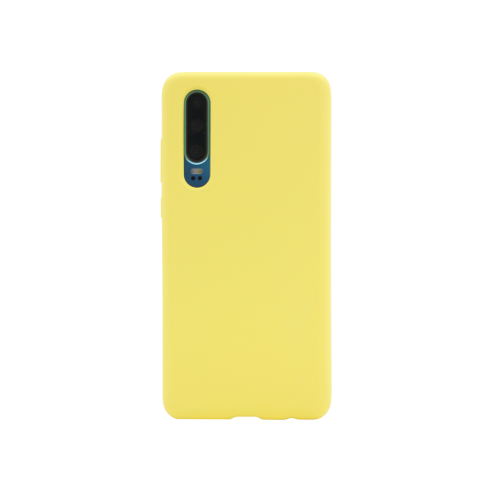 Huawei P30 - Silikonski ovitek (liquid silicone) - Soft - Light Yellow