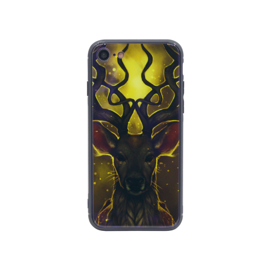 Apple iPhone 7/8/SE (2020)/SE (2022) - Ovitek iz gume in stekla (TPUG) - Deer (shiny blue)