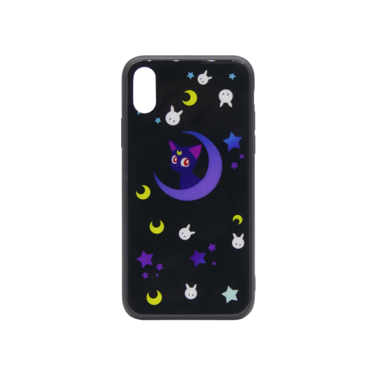 Apple iPhone X/XS - Ovitek iz gume in stekla z lučko (TPUG) - The night sky (light)