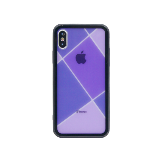 Apple iPhone X/XS - Ovitek iz gume in stekla (TPUG) - Purple Net