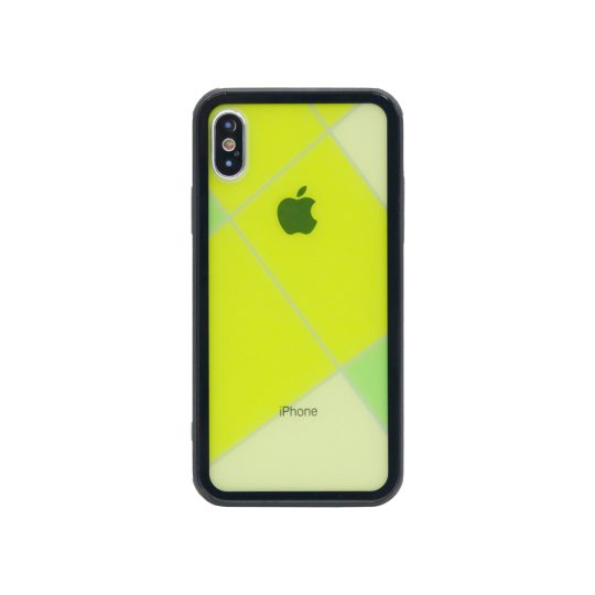 Apple iPhone X/XS - Ovitek iz gume in stekla (TPUG) - Yellow Net