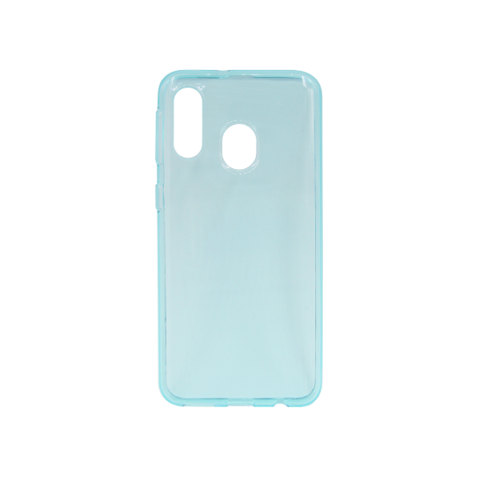 Samsung Galaxy A40 - Gumiran ovitek (TPU) - turkizno-prosojen svetleč