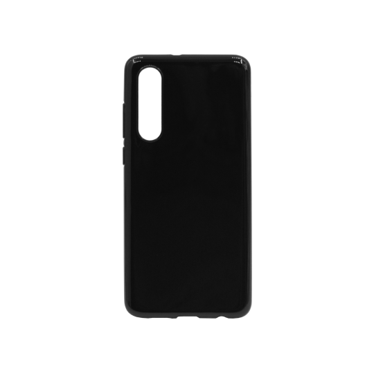 Huawei P30 - Gumiran ovitek (TPU) - črn svetleč