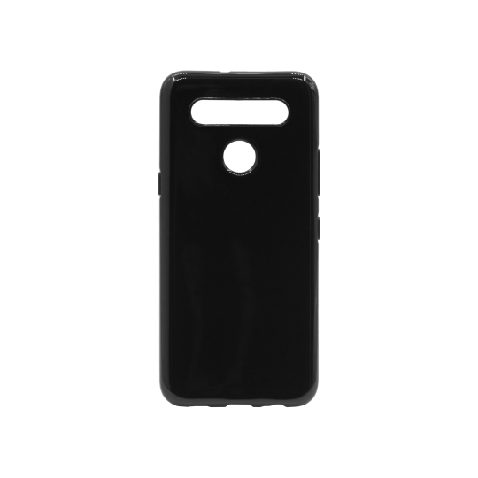 LG K51S - Gumiran ovitek (TPU) - črn svetleč