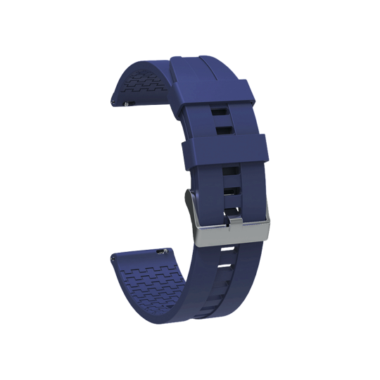 Silikonski pašček za uro (22mm) - temno modra