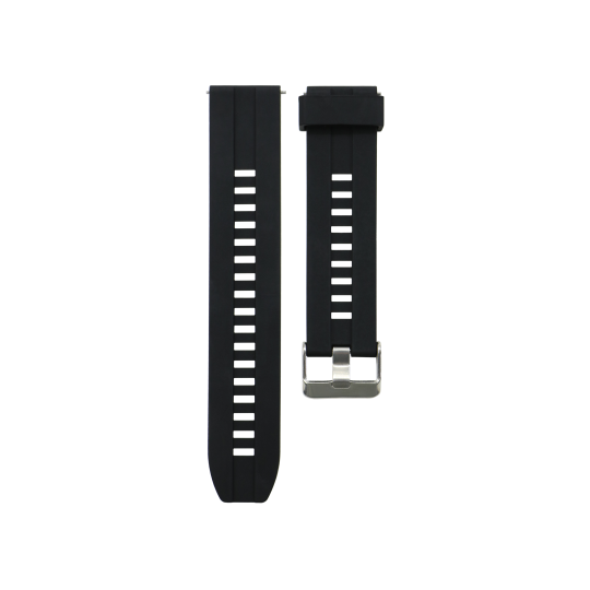 Silikonski pašček za uro (20mm) - črn
