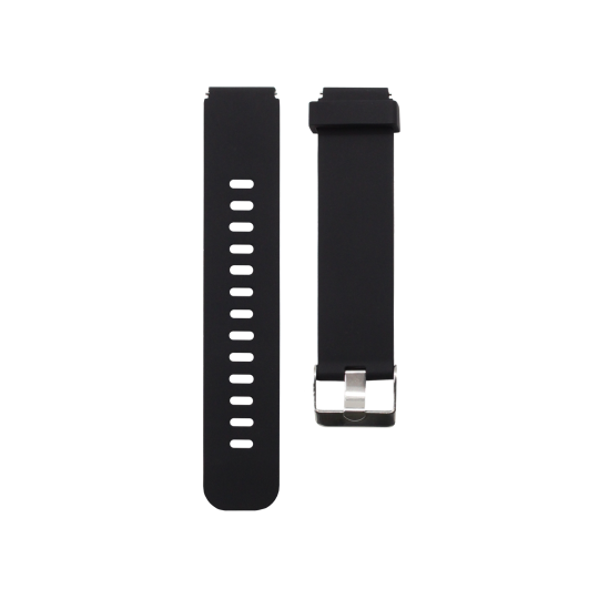 Silikonski pašček za uro (18mm) - črn