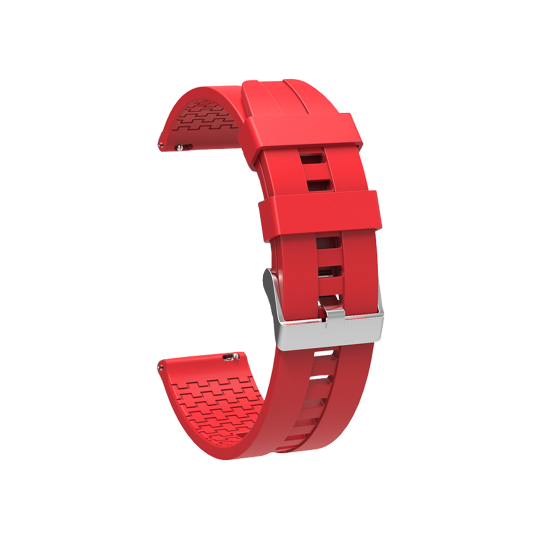 Silikonski pašček za uro (22mm) - rdeč