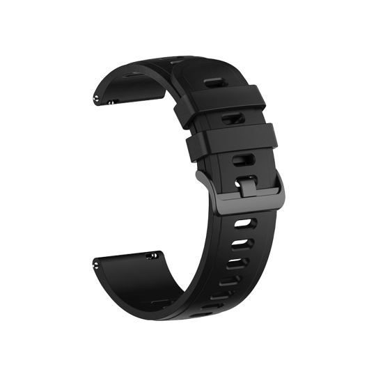 Silikonski pašček za uro (22mm) - neon črna