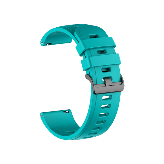 Silikonski pašček za uro (22mm) - neon temno turkizna