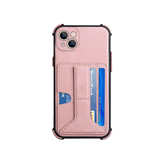 Apple iPhone 13 - Gumiran ovitek z žepkom (TPUL) - roza