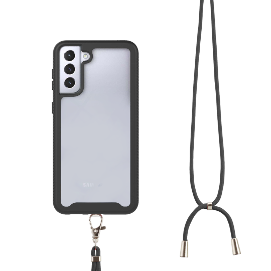 Samsung Galaxy S21 - Gumiran ovitek z vrvico (TPUVr) - črn