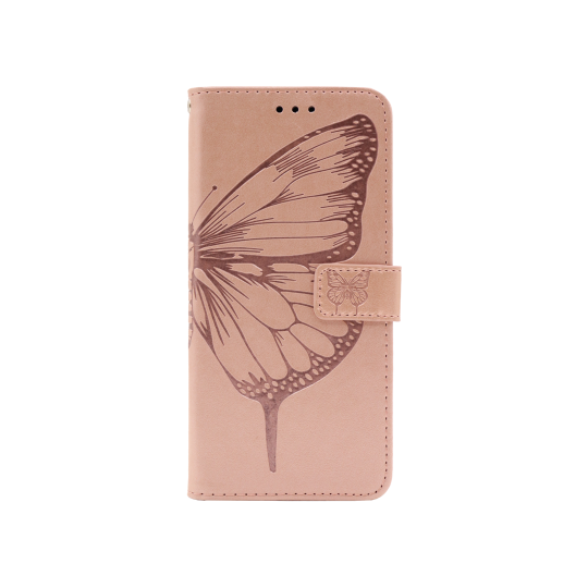 Samsung Galaxy A03s - Preklopna torbica (WLGO-Butterfly) - roza-zlata