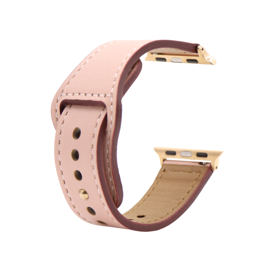 Usnjen pašček Style za Apple Watch (38/40/41 mm) - roza