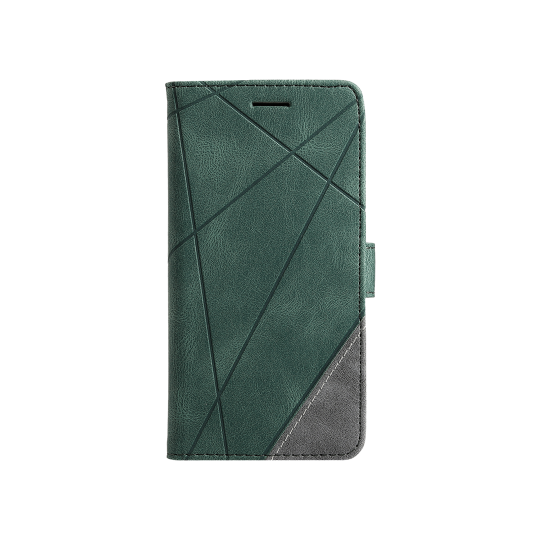 Apple iPhone 13 - Preklopna torbica (WLGO-Lines) - zelena