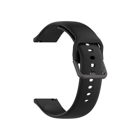 Silikonski pašček za uro (22mm) - Basic črn
