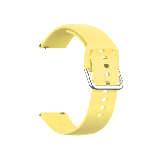 Silikonski pašček za uro (22mm) - Basic rumen