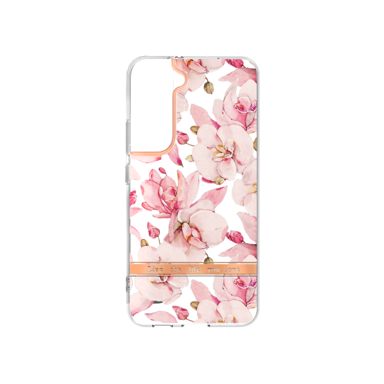 Samsung Galaxy S22+  - Gumiran ovitek (TPUP) - Flowers - roza