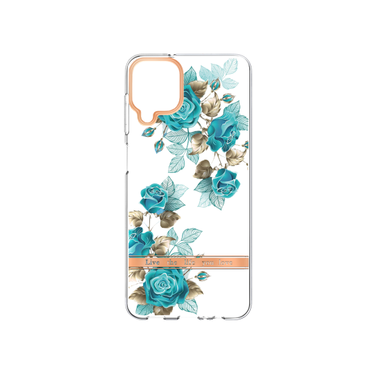 Samsung Galaxy A12 - Gumiran ovitek (TPUP) - Flowers - moder