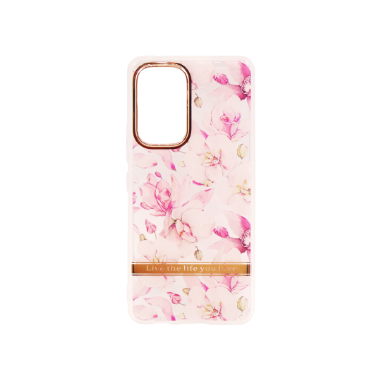 Samsung Galaxy A53 5G - Gumiran ovitek (TPUP) - Flowers - roza
