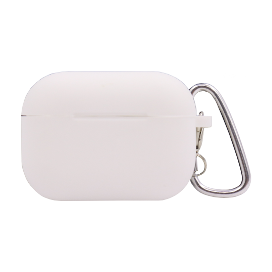 Ovitek za Apple AirPods 3 - Slim - silikonski etui s karabinom - bel