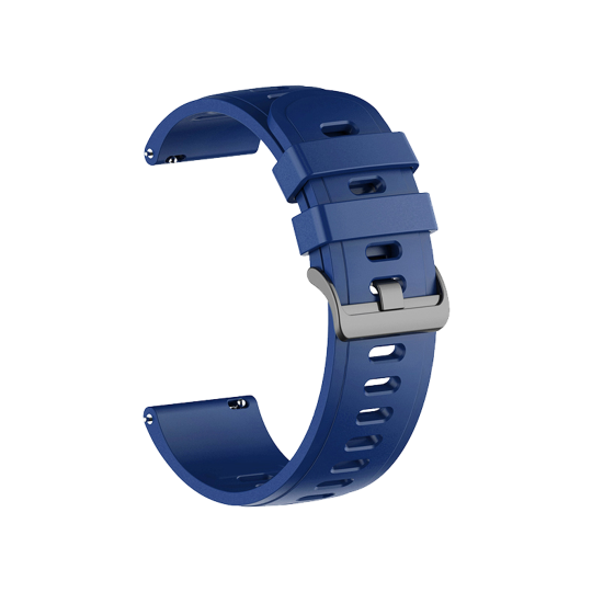 Silikonski pašček za uro (20mm) - neon temno modra