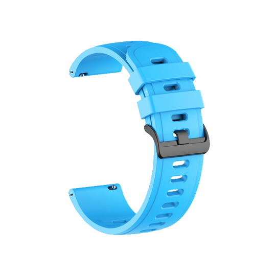 Silikonski pašček za uro (20mm) - neon modra