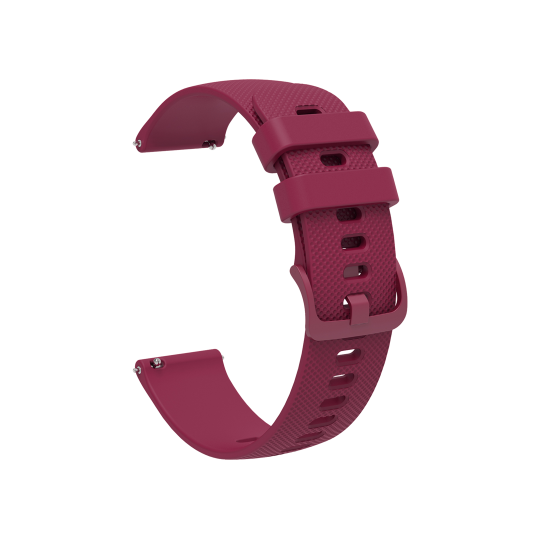 Silikonski pašček za uro (18mm) - Grip vinsko rdeč