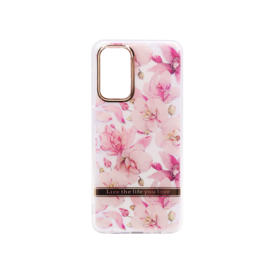 Samsung Galaxy A23 5G - Gumiran ovitek (TPUP) - Flowers - roza