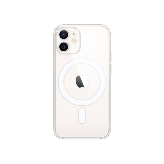 Apple iPhone 12/12 Pro - Gumiran magnetni ovitek (TPU Magnetic) - prozoren svetleč