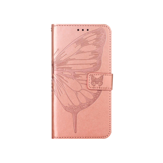 Samsung Galaxy S23+ - Preklopna torbica (WLGO-Butterfly) - roza-zlata