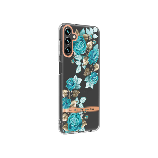 Samsung Galaxy A14 4G/5G - Gumiran ovitek (TPUP) - Flowers - moder