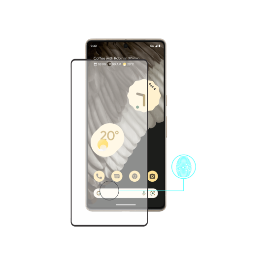 Google Pixel 7 Pro - Zaščitno steklo Premium (0,33) - case-friendly, črno