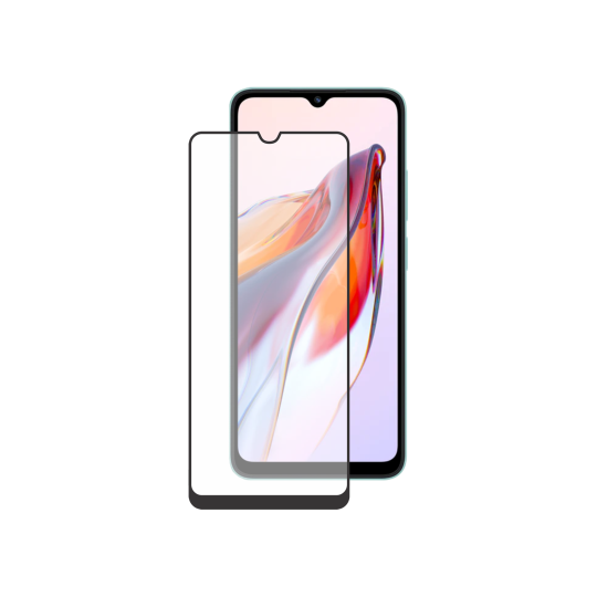 Xiaomi Redmi 12C - Zaščitno steklo Premium - črno do roba (0,33)