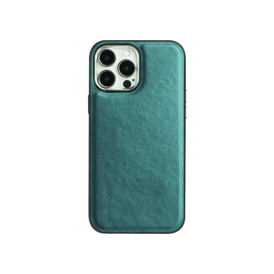 Apple iPhone 13 Pro - Gumiran ovitek (TPUL Nude) - usnjen izgled - zelen